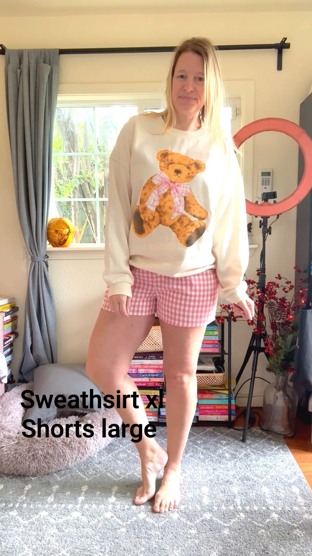 This is such a cute set, I got the sweathsirt in xl for an oversized fit and shorts large. Both tts for me. 



#LTKSeasonal #LTKFindsUnder50 #LTKStyleTip