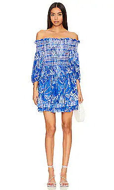 Poupette St Barth Britney Mini Dress in Blue Prairie from Revolve.com | Revolve Clothing (Global)