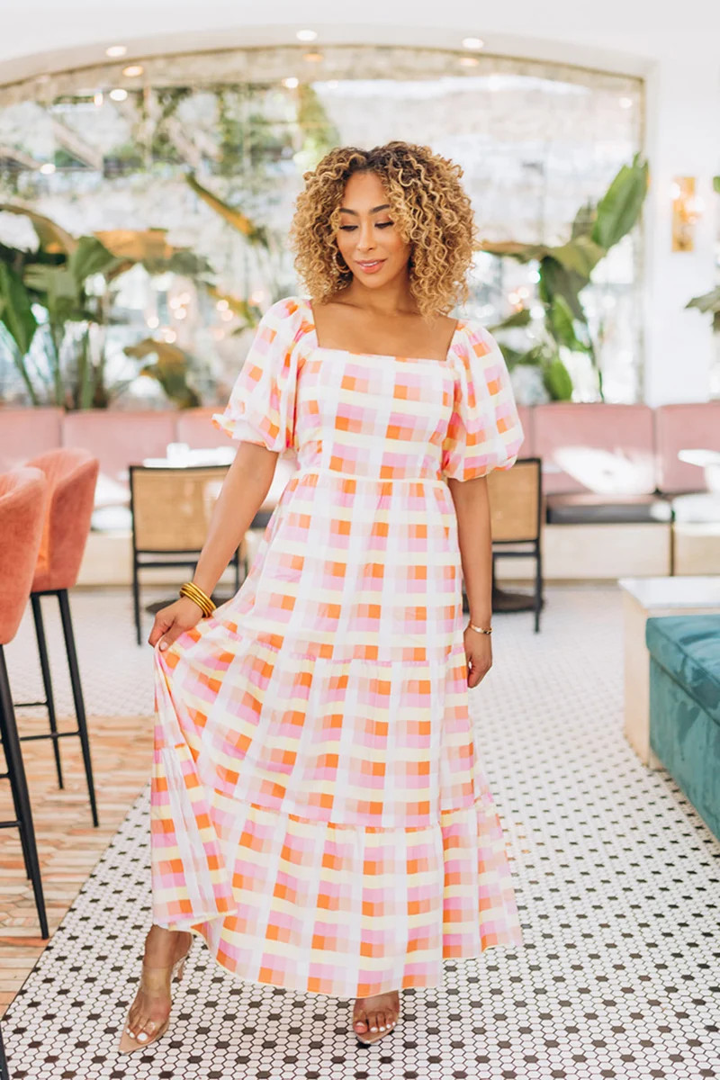 BuddyLove | Posie Puff Sleeve Maxi Dress | Sunny | BuddyLove