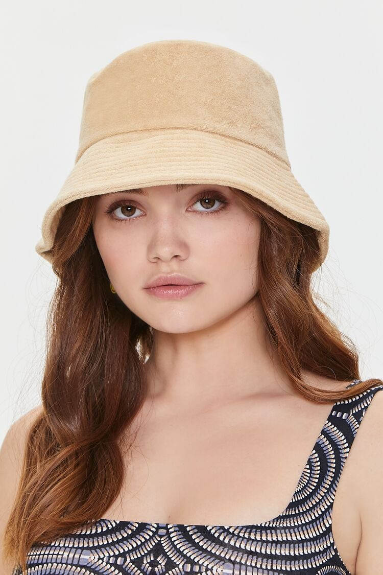 Terry Cloth Bucket Hat in Tan | Forever 21 (US)
