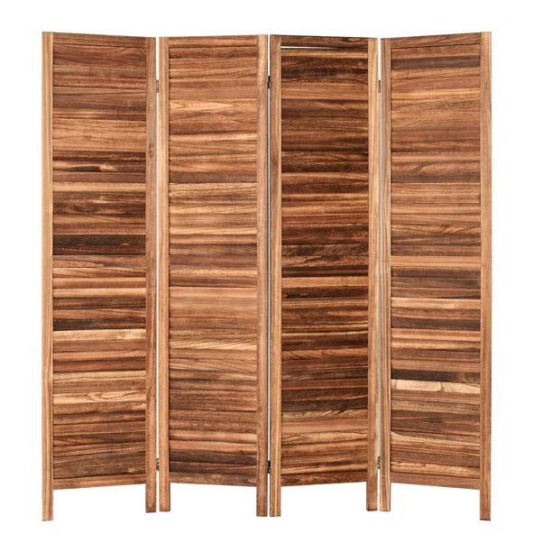 BEAUTYPEAK 5.6 Ft Tall Wood Room Divider Folding Privacy Screen 4 Panel, Brown | Walmart (US)