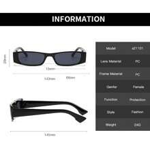 pc Womens Square Shape Vintage Inspired Small Frame Sunglasses European And American Style Ins Fashion Street Photography Sunglasses Unisex | SHEIN