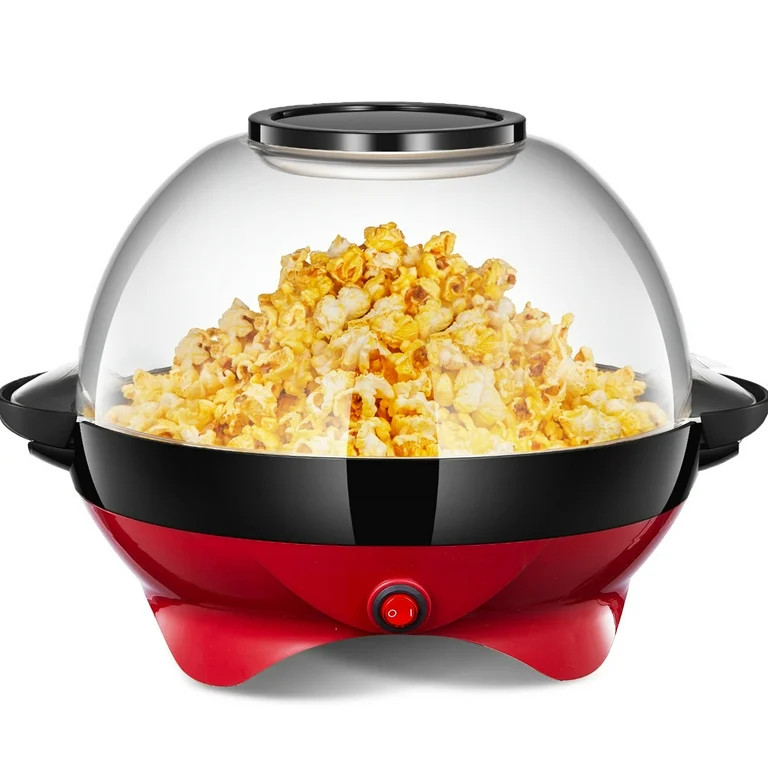Popcorn Popper, 6 Qts Popcorn Maker with Stirring Rod, Detachable & Nonstick Plate, Cool Touch Ha... | Walmart (US)