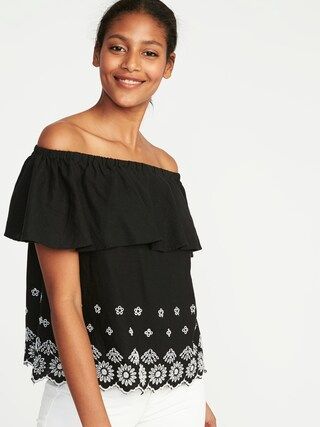 Off-the-Shoulder Ruffled Top for Women | Old Navy US