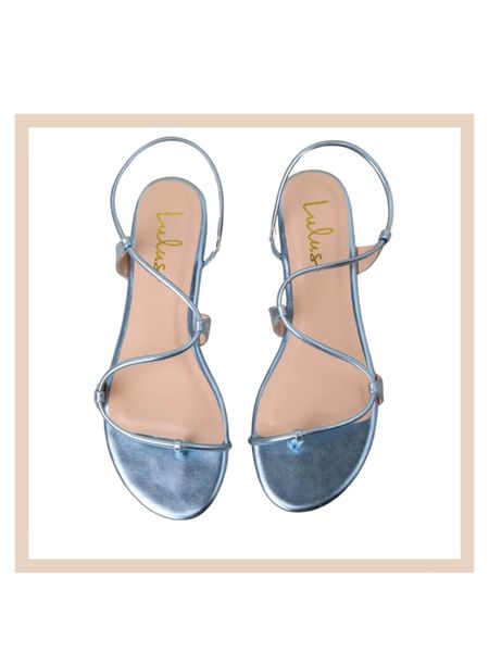 Blue metallic slingback sandals 

#LTKshoecrush #LTKfindsunder100 #LTKstyletip