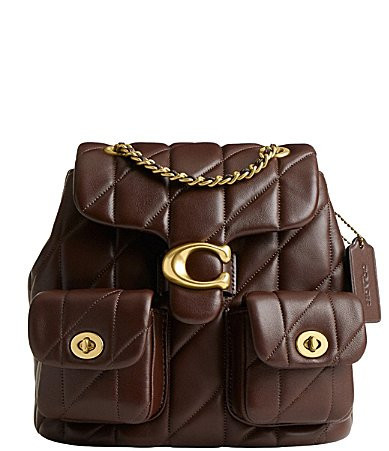 COACH Tabby Leather Pillow Quilt Backpack - Maple | Dillard's