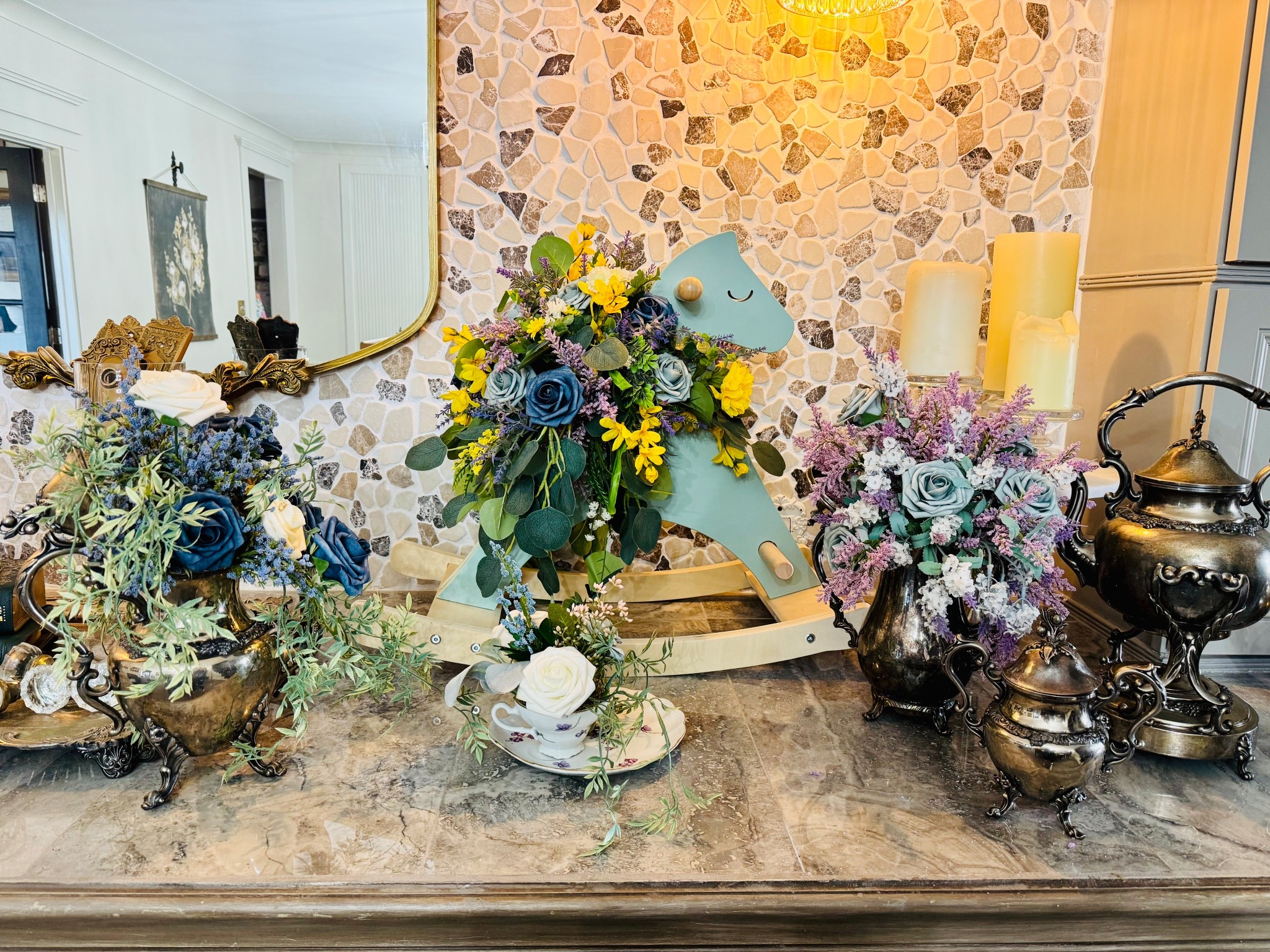 Baby shower centerpiece idea, faux flowers 

#LTKFindsUnder50 #LTKHome #LTKBaby