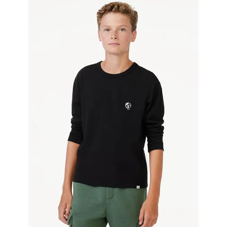 Free Assembly Boys Long Sleeve Graphic Tee, Sizes 4-18 | Walmart (US)