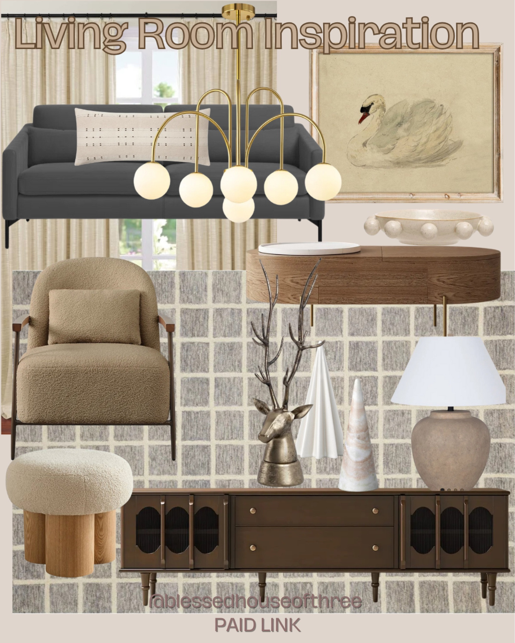 Love this organic modern room inspiration 

Modern couch, look for less accent chair, Jake Arnold, modern TV console, modern coffee table, oval coffee table, area rug, ottoman, wall art, Christmas decor, affordable linen curtains, 

#LTKStyleTip #LTKHoliday #LTKHome