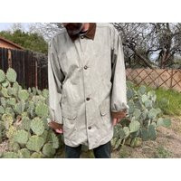 Vintage Eddie Bauer Chore Barn Coat - Canvas With Corduroy Collar | Etsy (US)