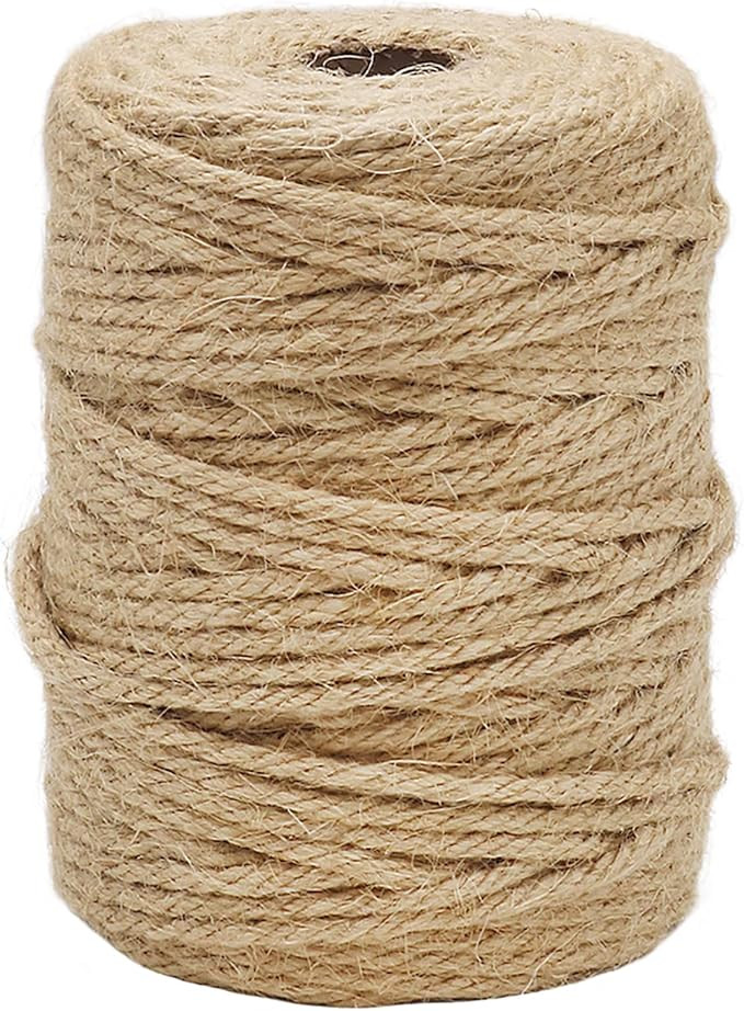 Vivifying Jute Twine, 165 Feet 4mm Thick Natural Jute Rope for Crafts, Garden Ties, Climbing Plan... | Amazon (US)