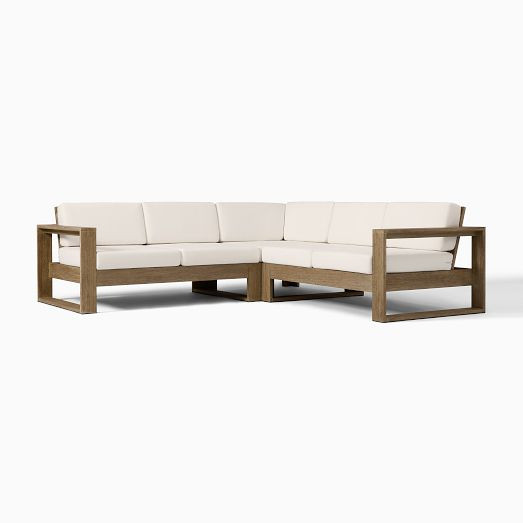Portside Outdoor 3-Piece L-Shaped Sectional (97") | West Elm (US)