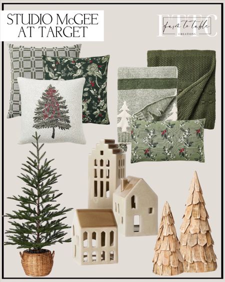 New Studio McGee Christmas at Target.  Follow @farmtotablecreations on Instagram for more inspiration. Bobble Striped Knit Throw Blanket - Threshold. Rustic Tree. Cast Brass Bell Figure. Oversized Printed Floral Square Throw Pillow. Oversized Printed Floral Lumbar Throw Pillow. Oversized Lumbar Woven Tree Pillow Green/Cream. Woven Tree Square Throw Pillow. Large Christmas Tree in Basket. Small Matte Ceramic Christmas Tree Figure. Large Matte Ceramic Christmas Tree Figure. Oversized Woven Tree Square Throw Pillow. 3pc Ceramic House LED Tea Light Holder Set. Christmas Decor. Target Christmas. Studio McGee Christmas. 

#LTKfindsunder50 #LTKHoliday #LTKhome