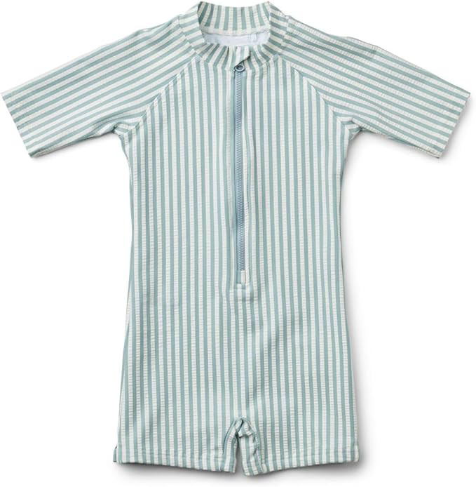 Boys One Piece Swimsuit Whale Dolphin Bathing Suit Zipper Rash Guard Kid Short Sleeve Swimwear Sh... | Amazon (US)