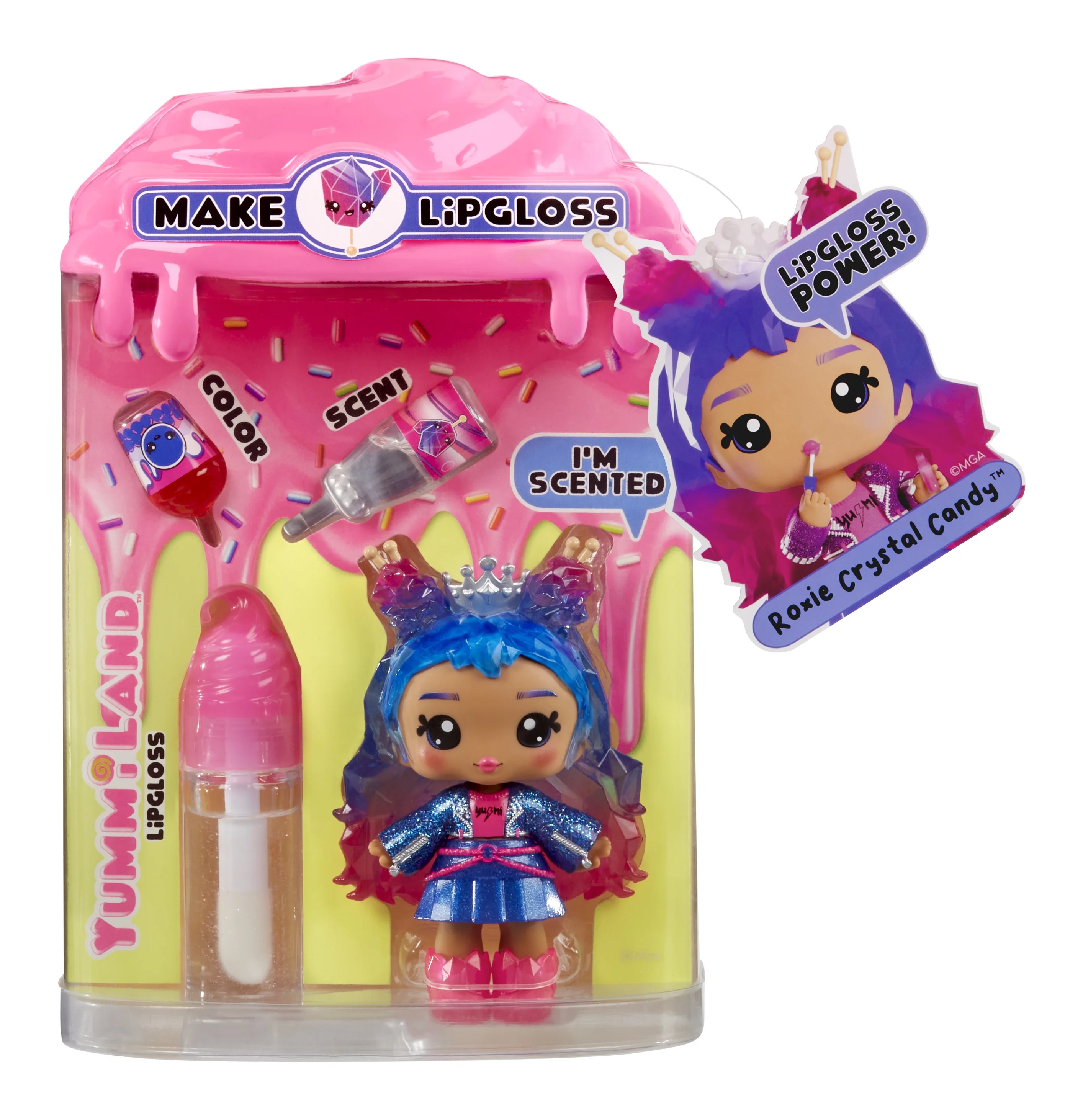 Yummiland Lip Gloss Doll - Roxie Crystal Candy, with DIY Lip Goss Kit, Ages 4+ | Walmart (US)