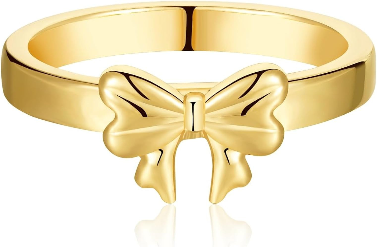 Apsvo Bow Ring for Women Girl, Gold Bow Rings Jewelry | Amazon (US)