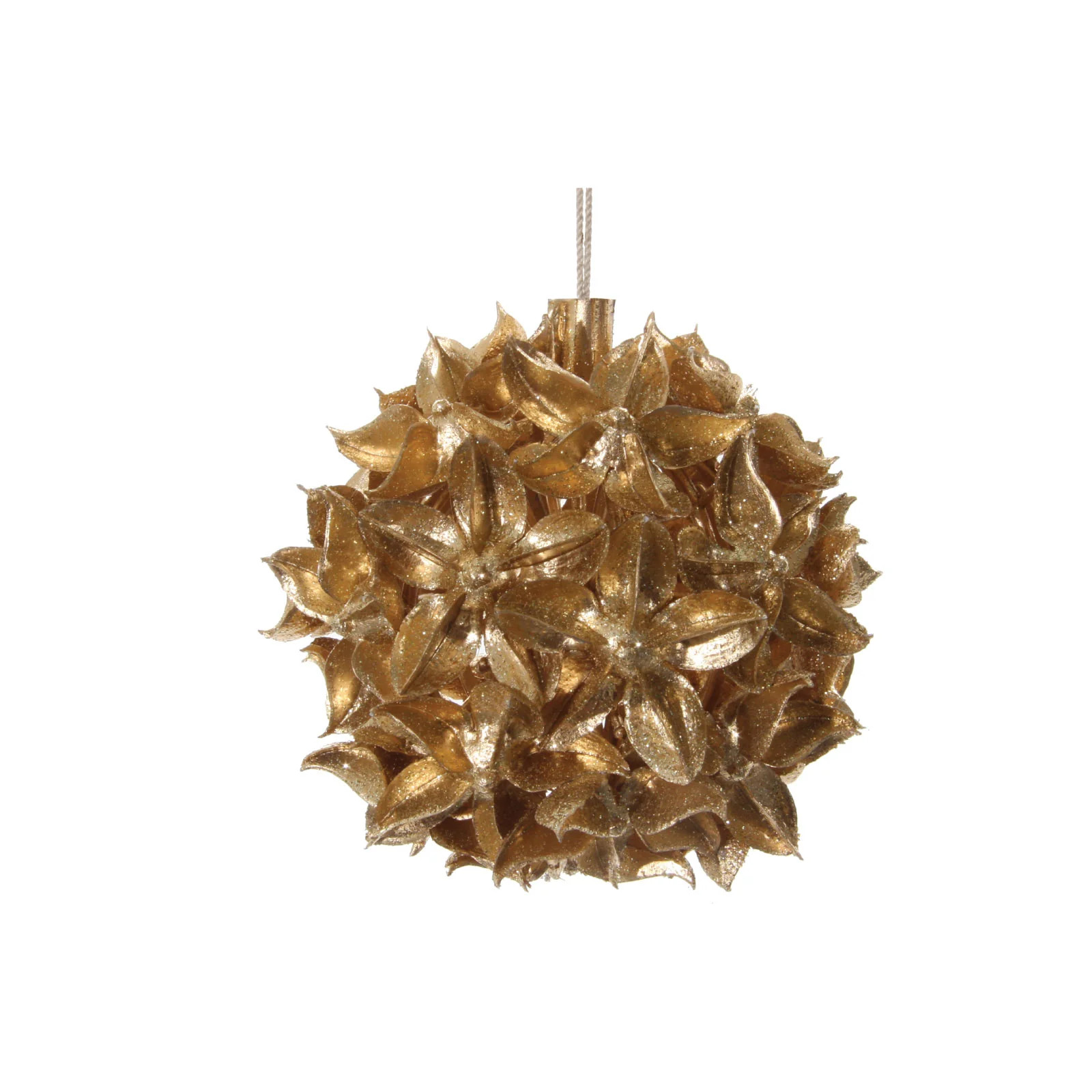 Gold Flower Ball Ornament | Brooke & Lou | Brooke and Lou