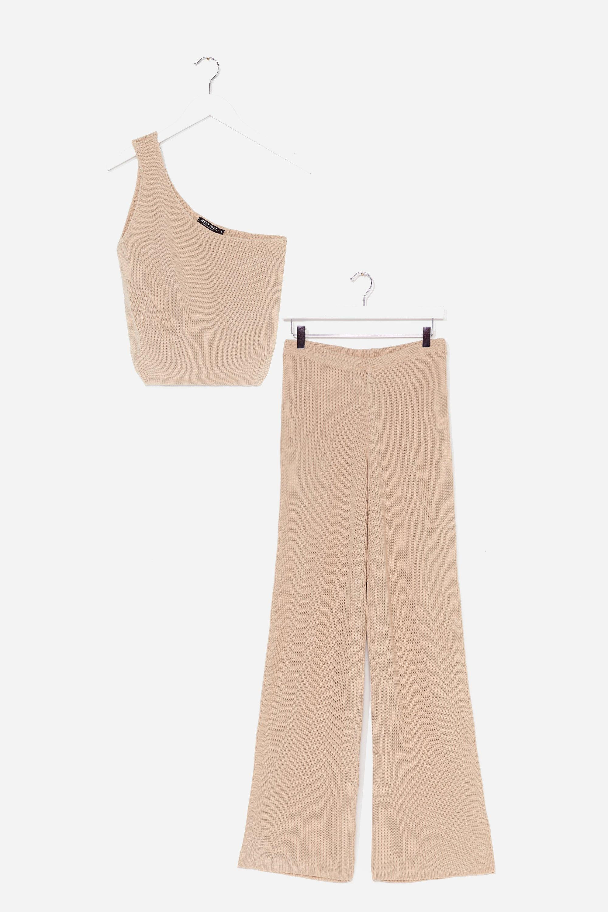 Cropped One Shoulder Top Loungewear Set | Nasty Gal (US)