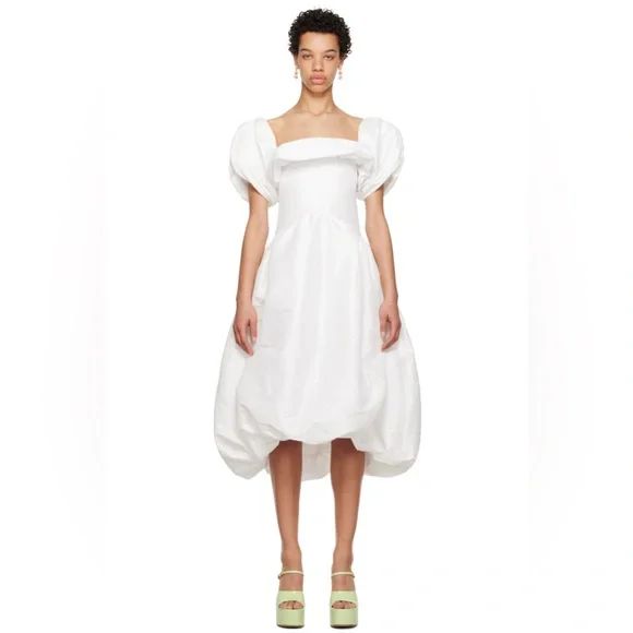 $845 KIKA VARGAS  Exclusive Reshma Midi Dress - White size M | Poshmark