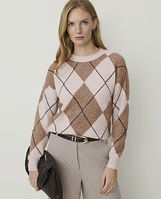 Ann Taylor Argyle Wedge Sweater | Ann Taylor