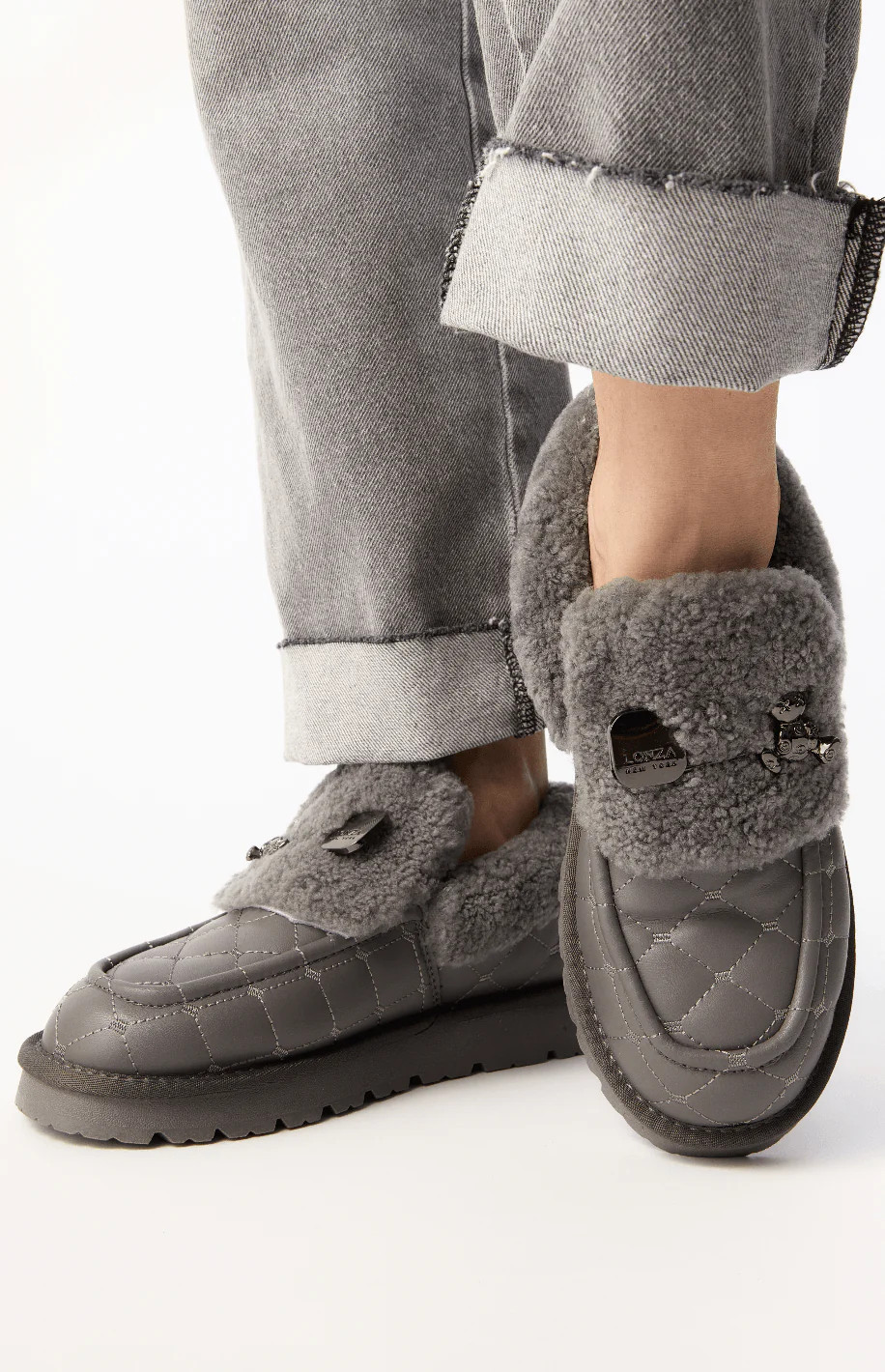 Lonza Fiato Grey ( USD$195.00 ) - premium women's shoes on lonzashoes.com | Lonza Shoes