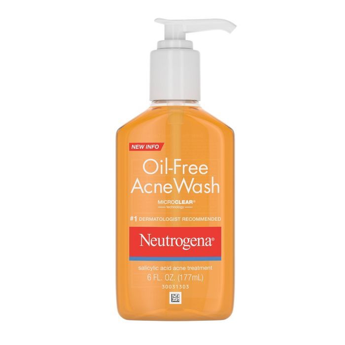 Neutrogena Oil-Free Salicylic Acid Acne Fighting Face Wash - 6 fl oz | Target