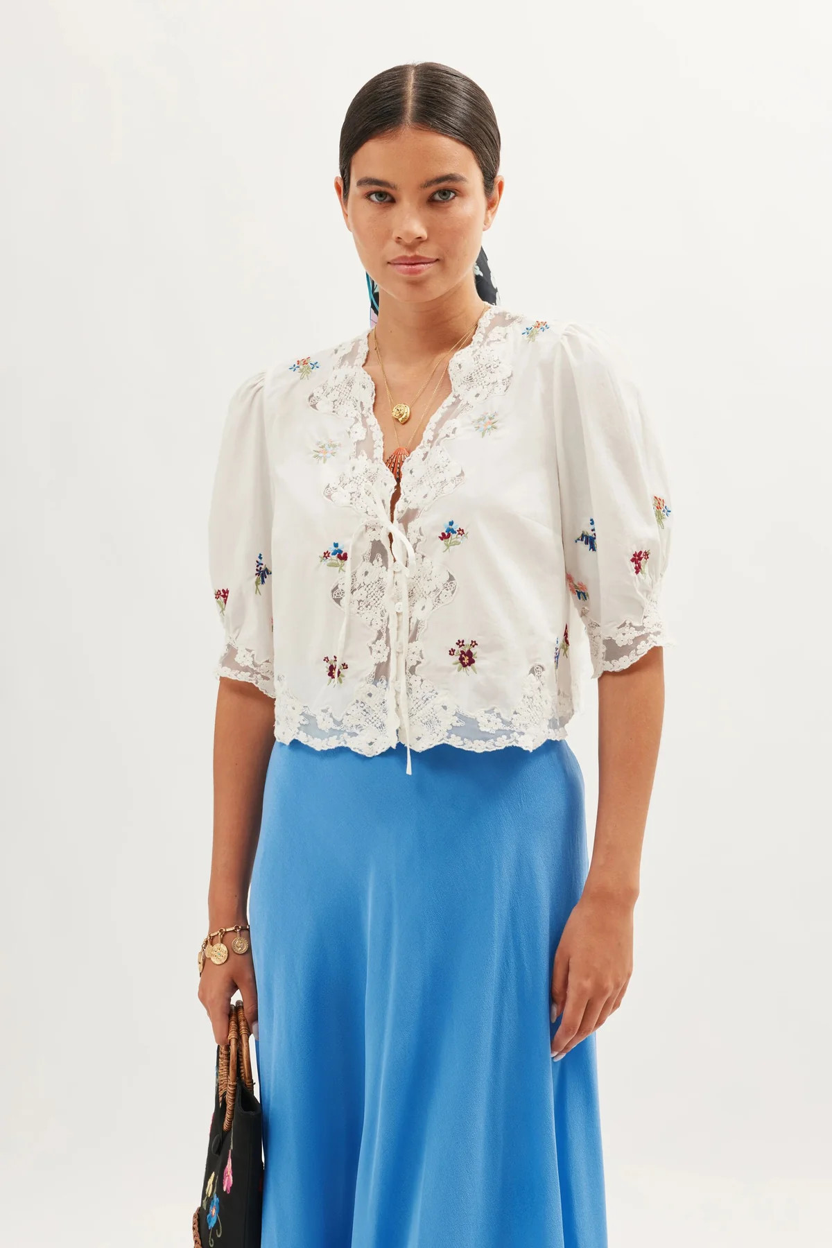 Ursula  -  Bud Embroidery White | Rixo