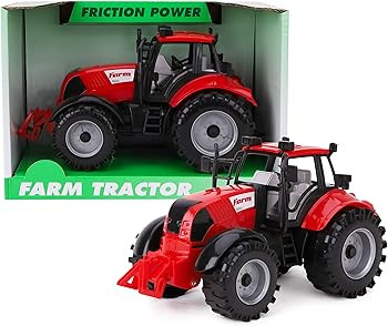 ToylandⓇ Friction Powered Farm Tractor with Opening Bonnet - Available in Pink, Blue, Red & Gre... | Amazon (US)