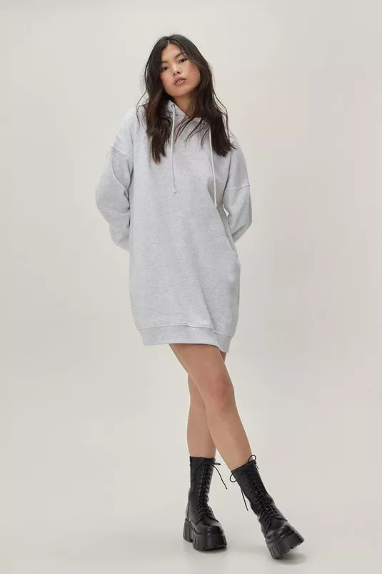 Oversized Drawstring Mini Sweater Dress | Nasty Gal (US)