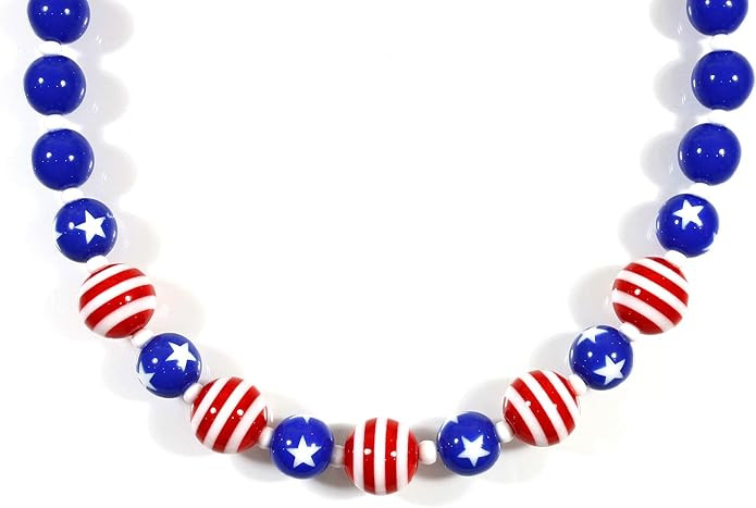 Stars and Stripes, American Flag Choker Necklace, 16 Inches Adjustable | Amazon (US)