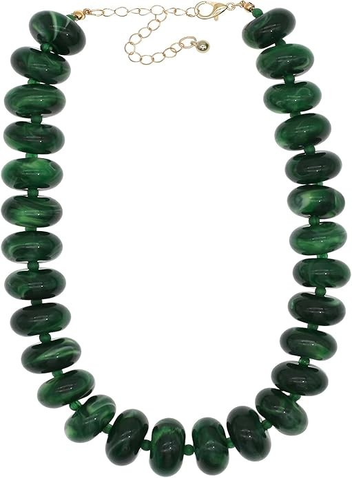 We We Chunky Colorful Beaded Necklace for Women Large Boho Statement Bead Chokers Necklaces Turqu... | Amazon (US)