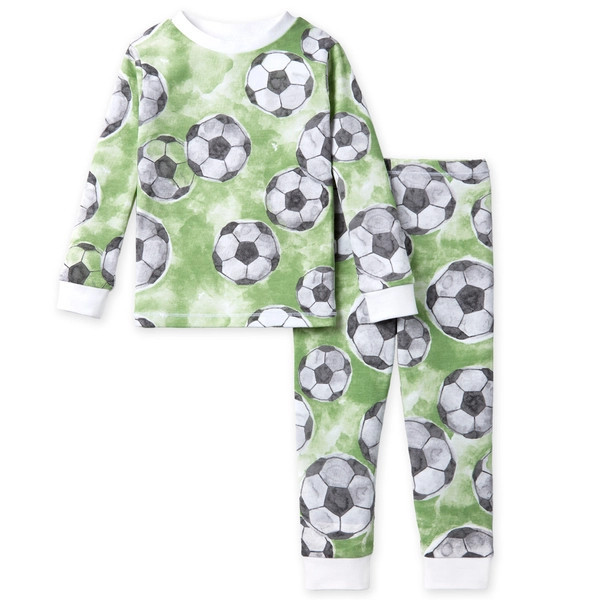 Soccer Snug Fit Organic Cotton Pajamas - 2-Piece 12M | Burts Bees Baby