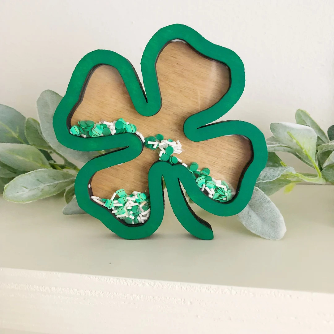 Shamrock shaker, tiered tray decor, St. Patrick’s Day decor, neutral decor | Etsy (US)