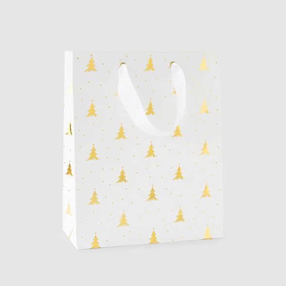 White and Gold Christmas Tree Cub Bag - Sugar Paper™ | Target