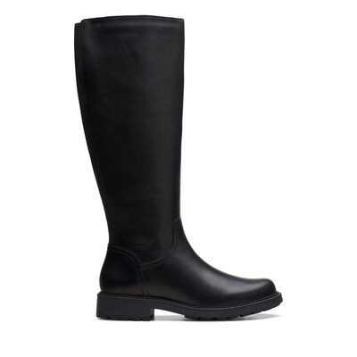 Orinoco 2 Rise in Black Leather: Luxury Italian Knee High Boots | Clarks® | Clarks EU (NO UK)