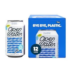 Open Water Still 12oz cans (1 case, 12 cans) - Sustainable Aluminum Canned Still Water With Elect... | Amazon (US)