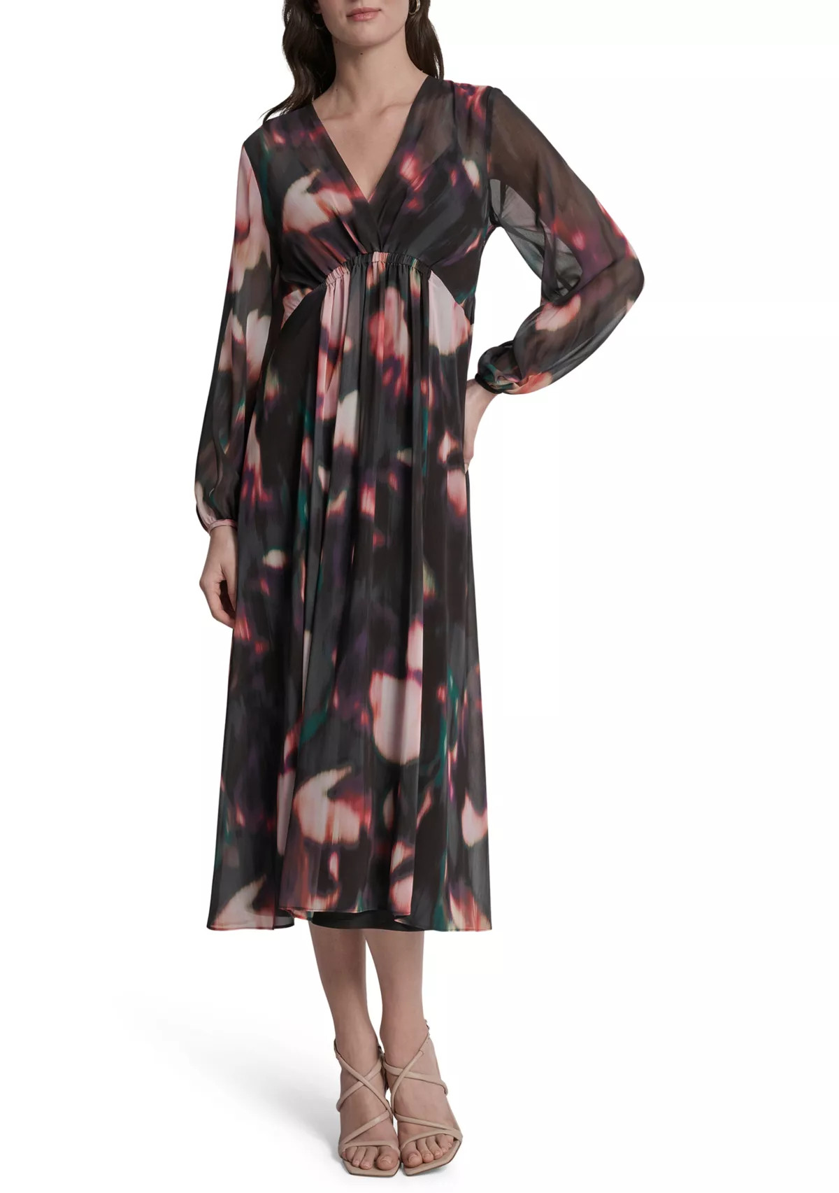Women's Floral Print Chiffon A-Line Dress | Belk