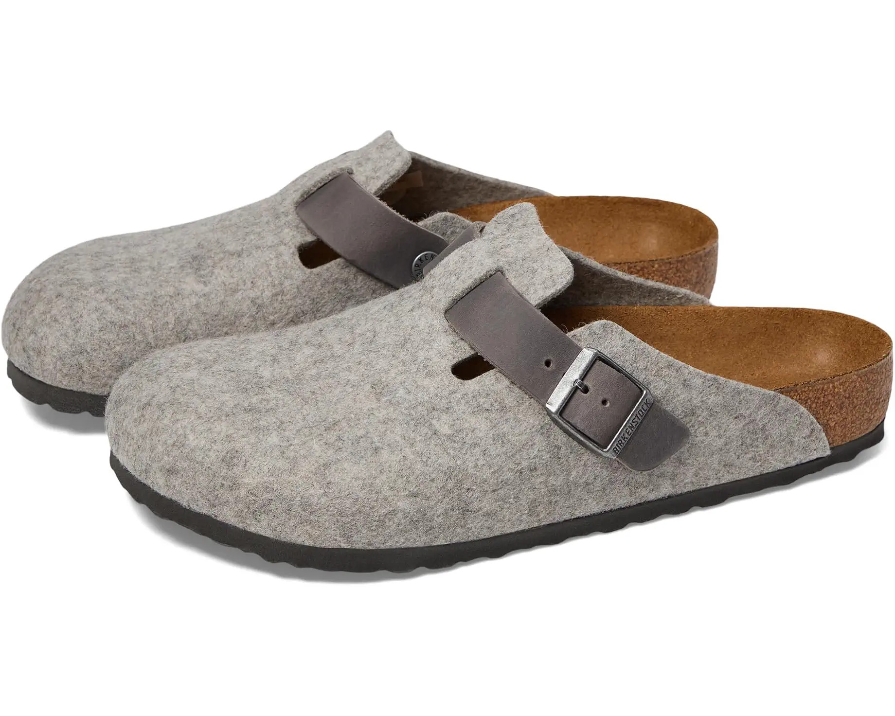 Birkenstock Boston - Wool/Leather (Unisex) | Zappos