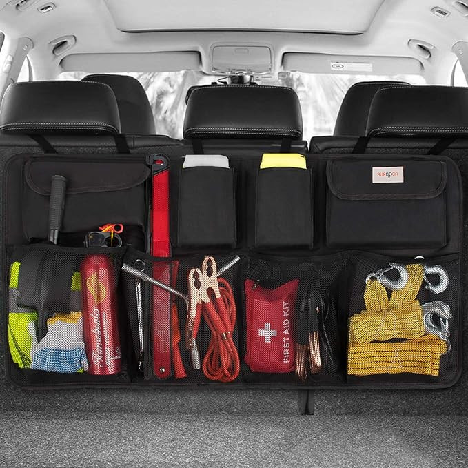 SURDOCA Car Trunk Organizer, 3rd Gen [7 Times Upgrade] Super Capacity Car Organizer SUV, Equipped... | Amazon (US)