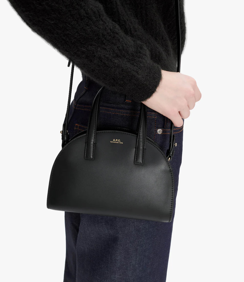 Demi-Lune Small tote bag | Smooth vegetable-tanned leather | A.P.C. Accessories | A.P.C. US