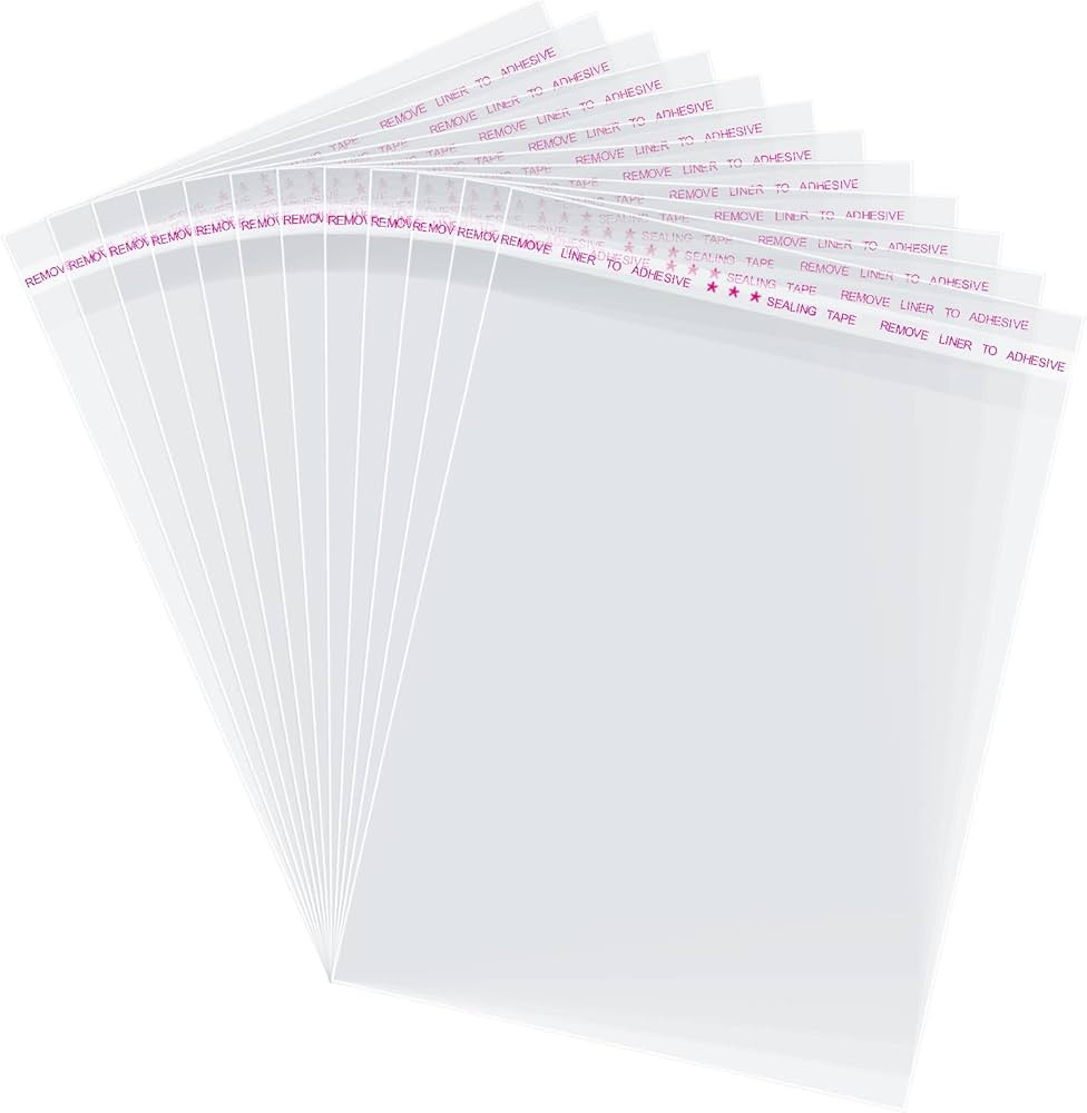 Morepack Self Sealing Cellophane Bags,5x7 Inches 200 Pcs Clear Resealable Cookie Bags Self Adhesi... | Amazon (US)