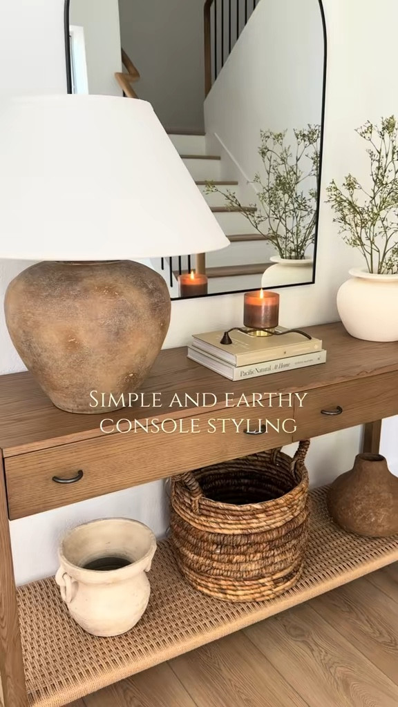 Sharing this reel again as it is going viral on TikTok. Simple and earthy console table styling. Splurge worthy items  

#LTKU #LTKSeasonal #LTKHome