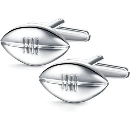 HONEY BEAR Rugby Ball Football Sport Cufflinks for Men Shirt Wedding Gift Silver | Walmart (US)