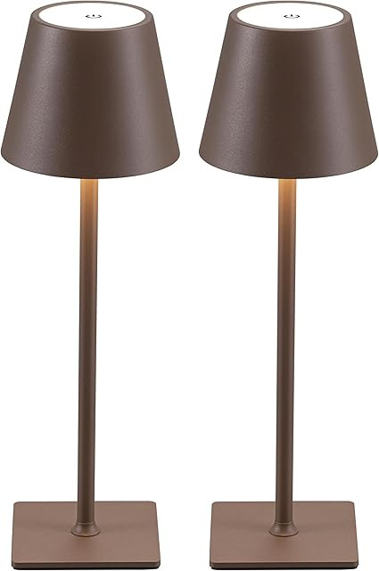 KDG 2 Pack Cordless Table Lamp,Portable LED Desk Lamp, 4000mAh Battery Operated, 3 Color Stepless... | Amazon (US)