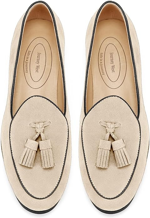 Journey West Suede Tassel Loafer for Women Slip-on Belgian Penny Loafers Shoes for Women in Many ... | Amazon (US)