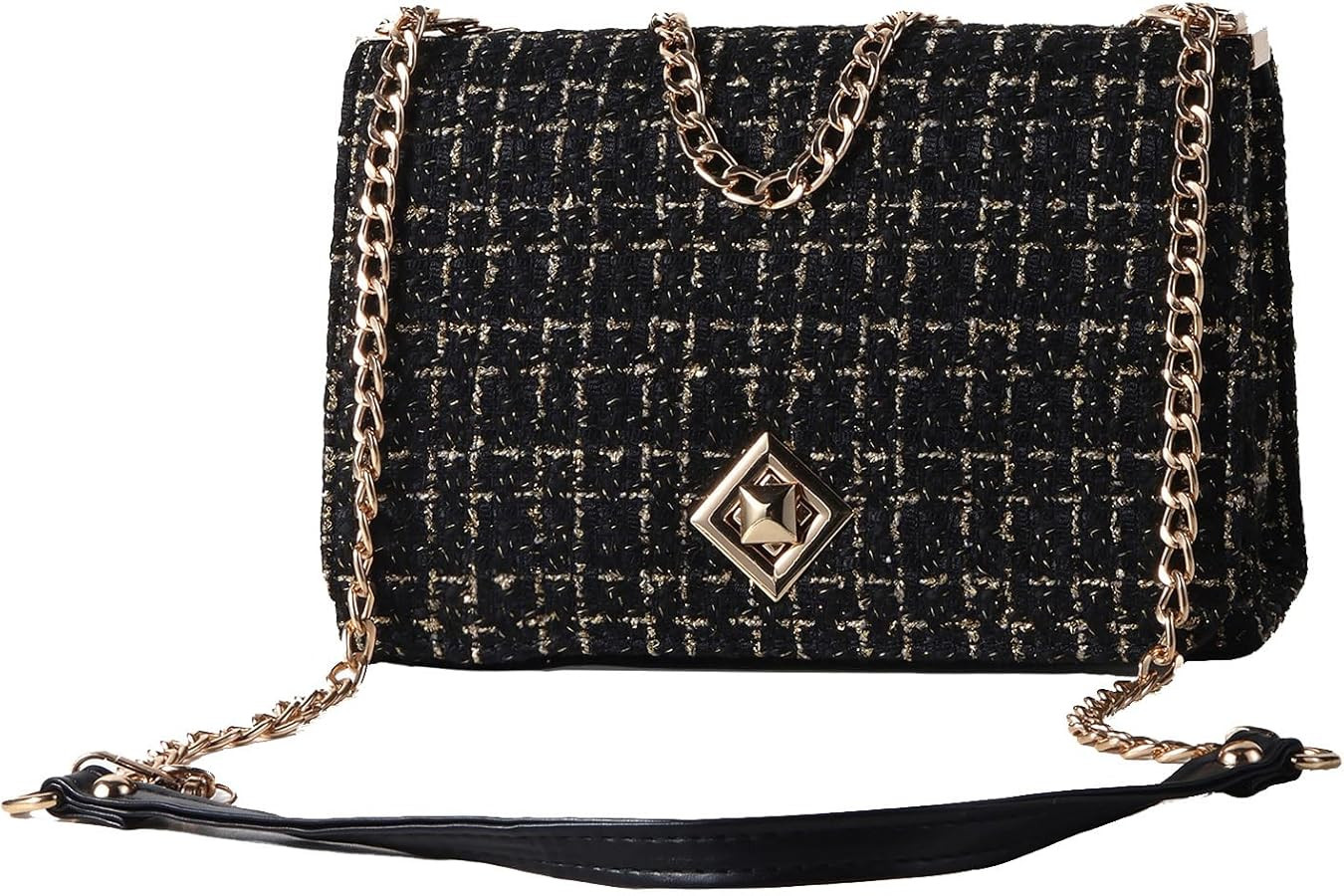 Large Shoulder Bags for Women PU Leather Cross body Bag Tweed Purses Evening Bag Clutch Satchels,... | Amazon (US)