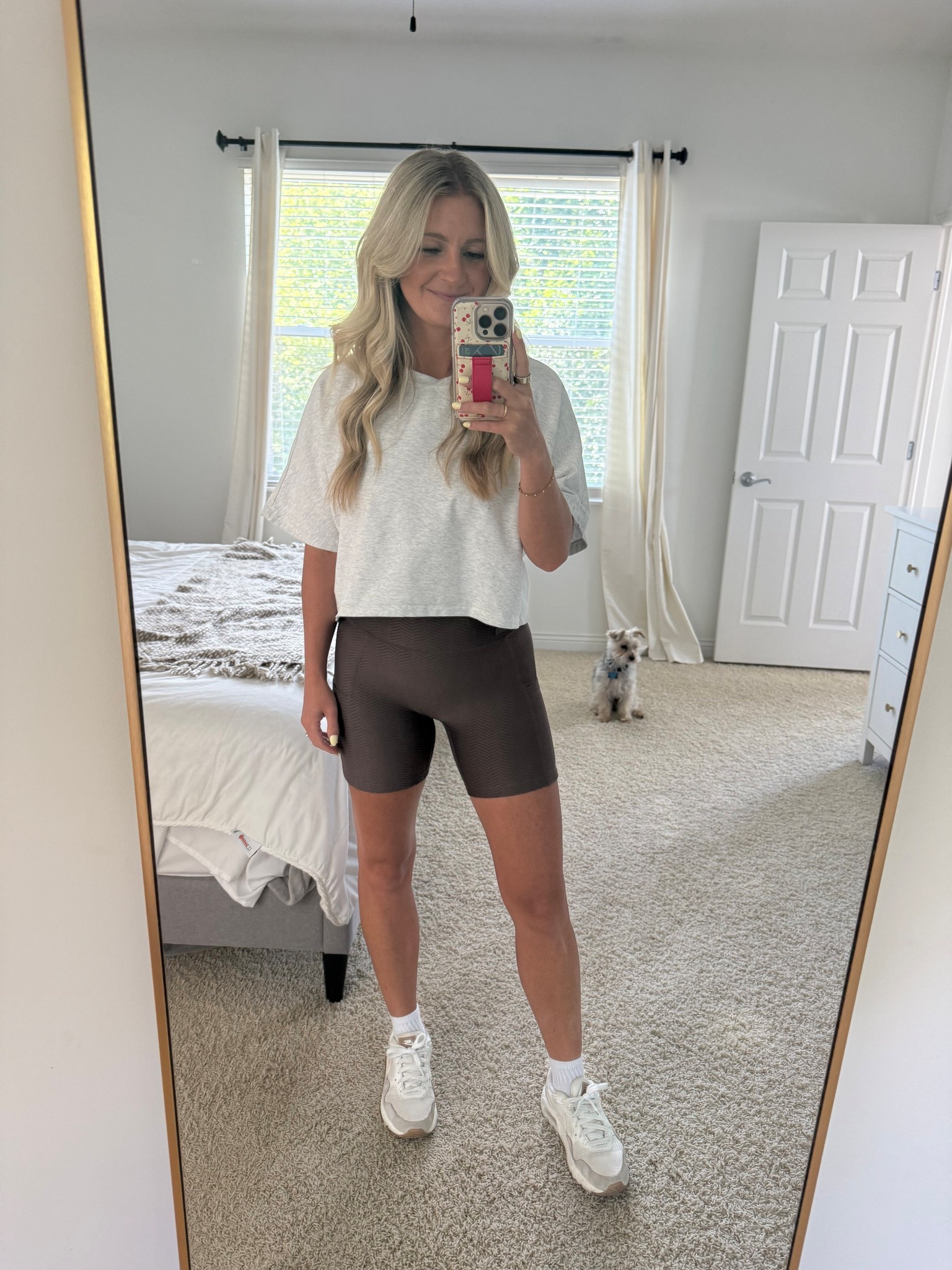 The best fitting cropped tee! And loving these bike shorts as well! I’m wearing a small in both  

#LTKSaleAlert #LTKActive