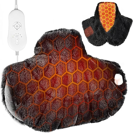 Nalax Heating Pad for Neck and Shoulders and Back, Luxurious Faux Rabbit Fur Fabric, 4lb Tourmali... | Amazon (US)