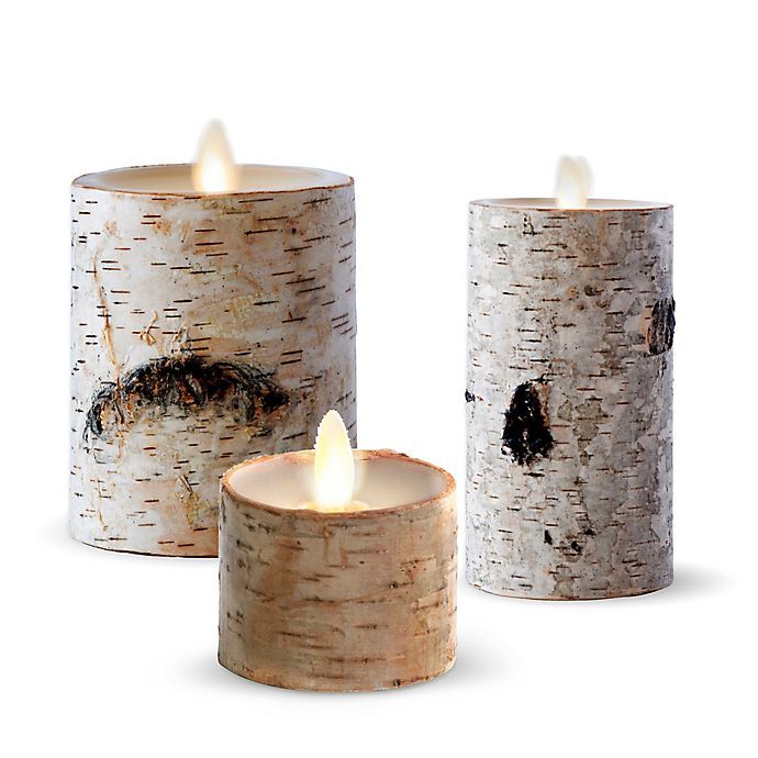 Luminara® Birch Real-Flame Effect Candle Collection | Bed Bath & Beyond