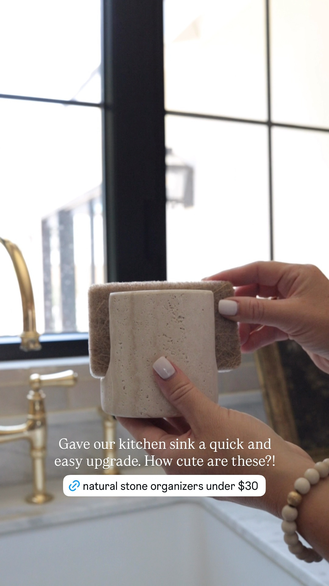 Natural stone details that make the everyday feel a little more elevated 🤍 These kitchen sink organizers are perfect for keeping hand soap, dish soap + sponges neatly contained while adding a timeless, organic touch to the countertop.

#KitchenOrganization #KitchenSinkOrganization #SinkOrganizer #KitchenCounterOrganization #KitchenStorage #NaturalStone #KitchenDecor #NeutralHome #HomeOrganization #KitchenEssentials #OrganizedKitchen #ModernOrganicHome

#LTKSaleAlert #LTKHome #LTKSeasonal